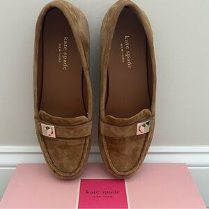 Kate Spade camellia suede flats